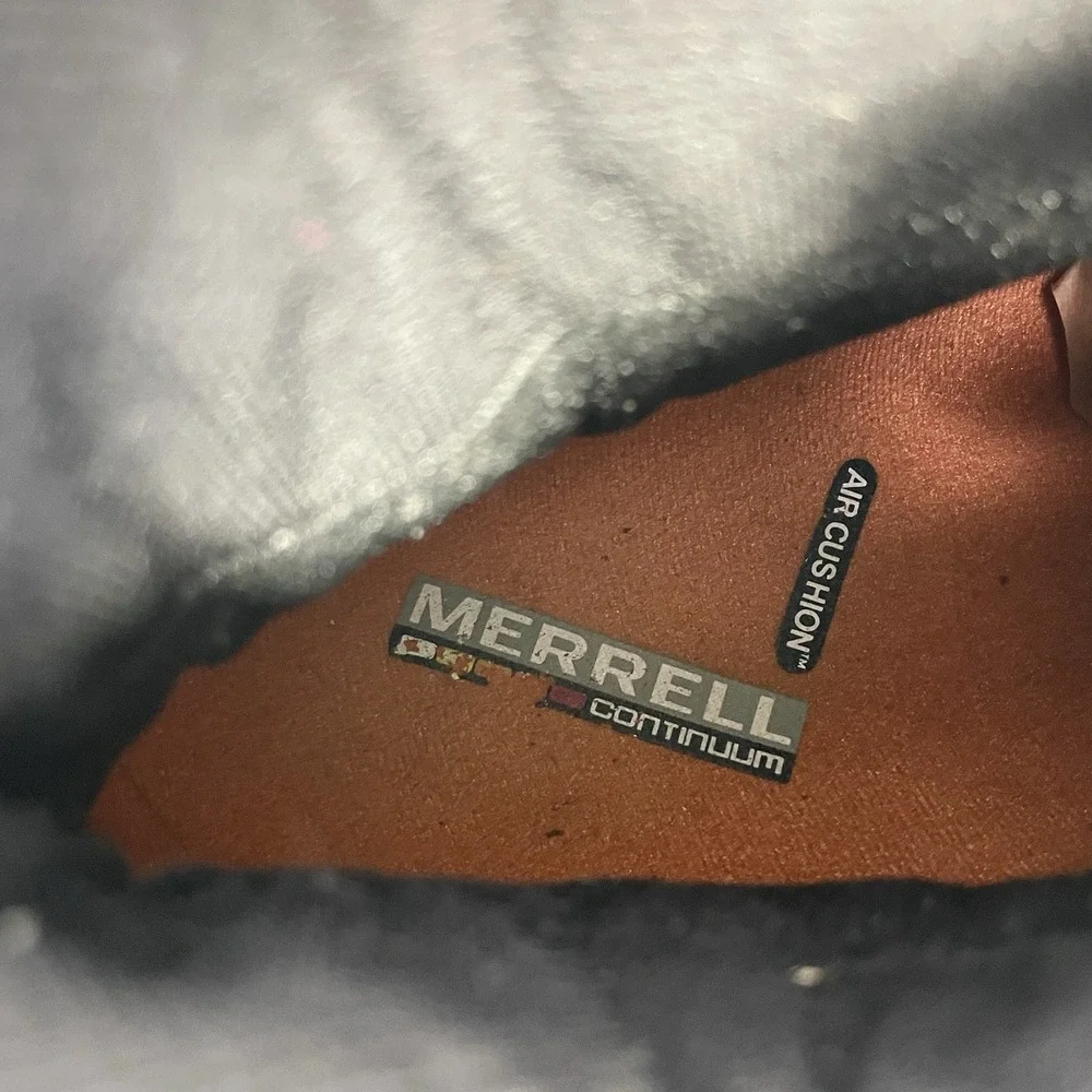 Merrell Outland Mid Waterproof Leather Hiking Boots Men's 11 Vibram Taupe